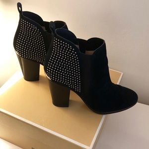 Michael Kors Black Suede Stud Booties